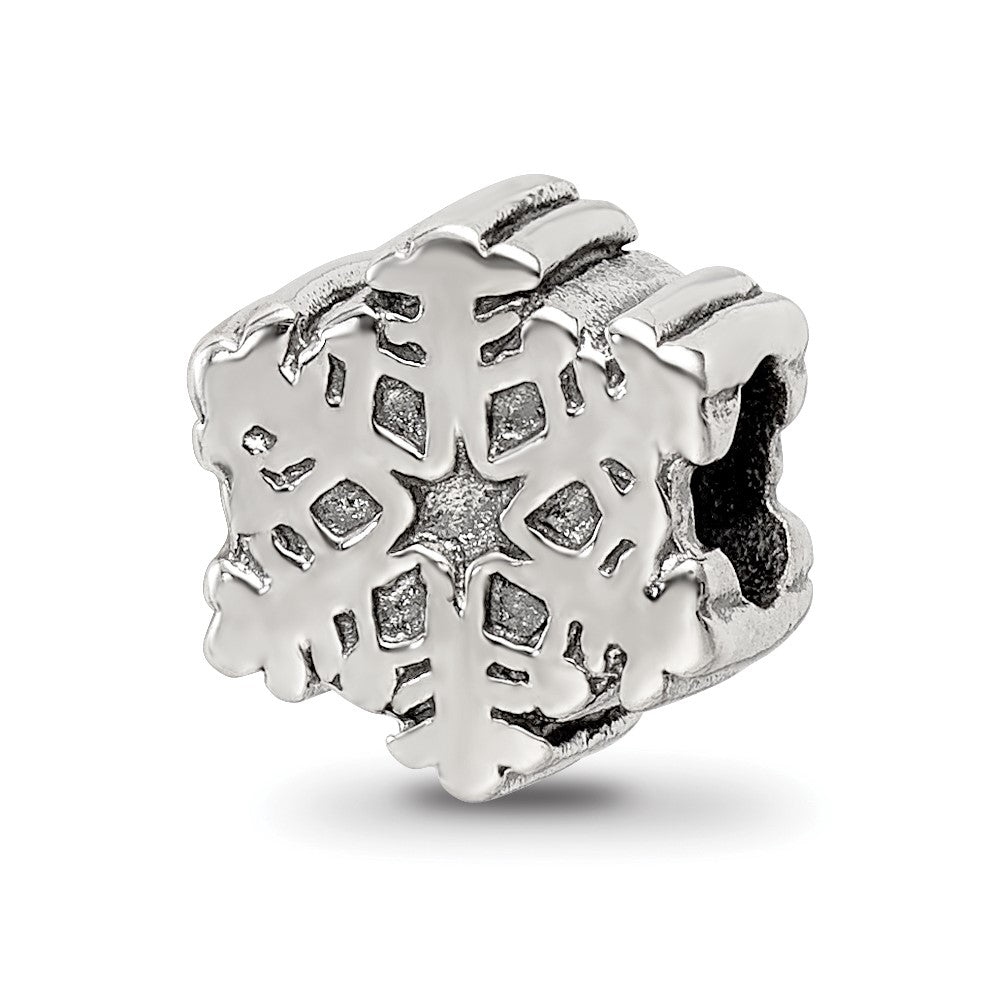 Sterling Silver Reflections Snowflake Bead