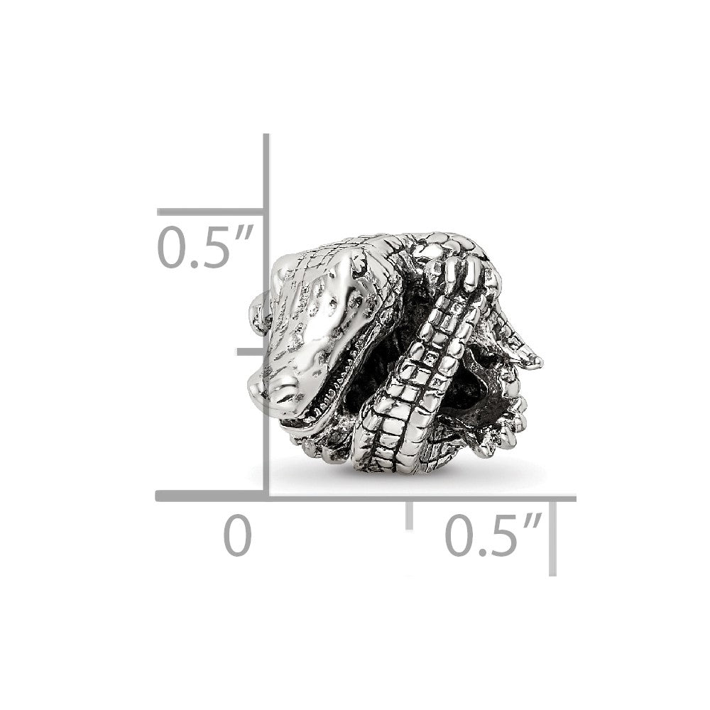 Sterling Silver Reflections Alligator Bead