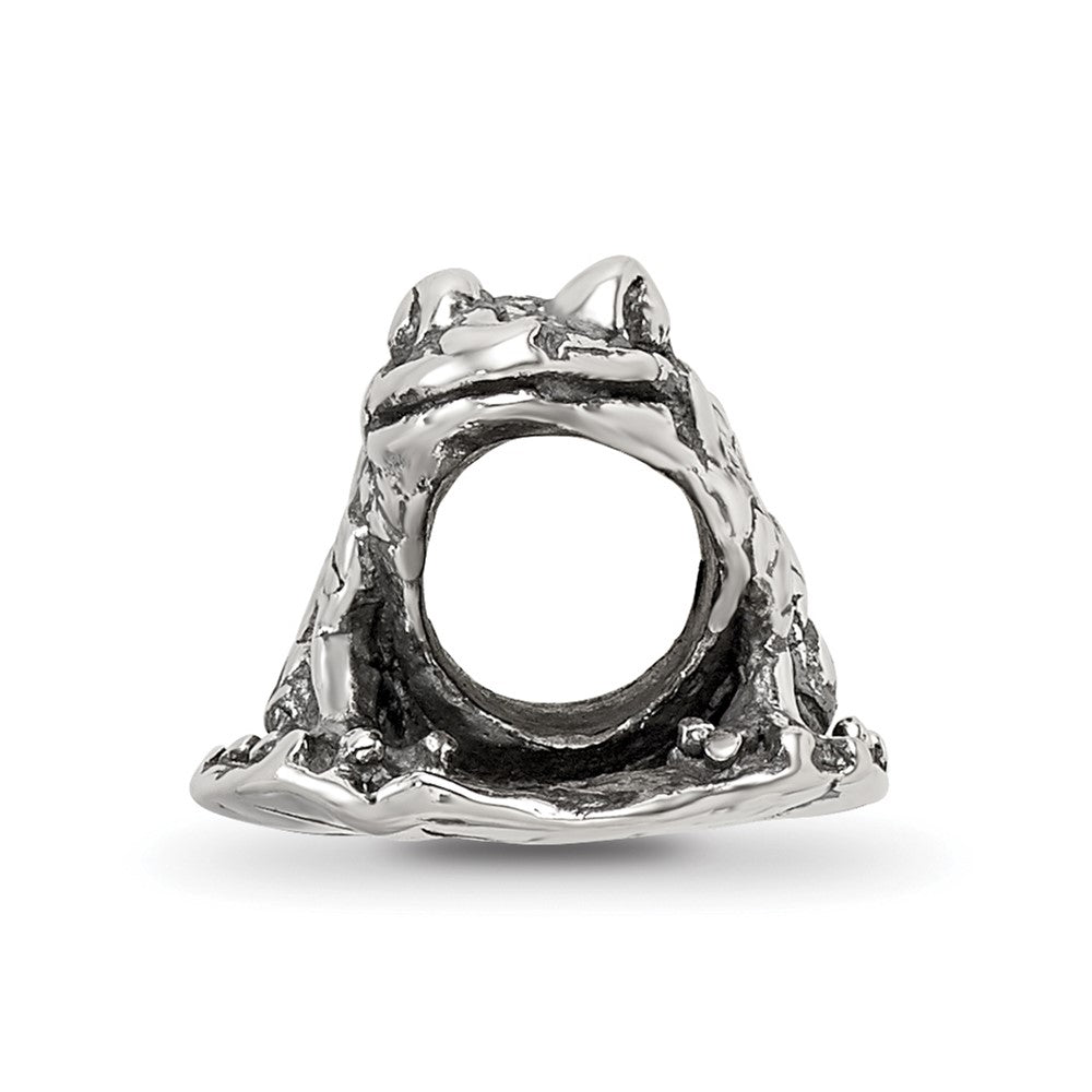 Sterling Silver Reflections Frog on Lily Pad Bead