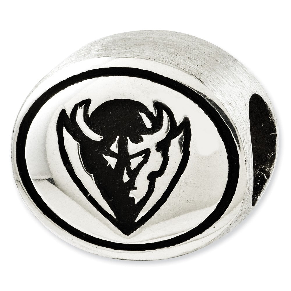 Sterling Silver Antiqued DePaul University Collegiate Bead