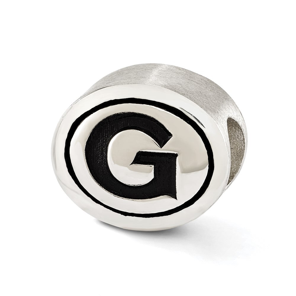 Sterling Silver Antiqued Georgetown University Collegiate Bead