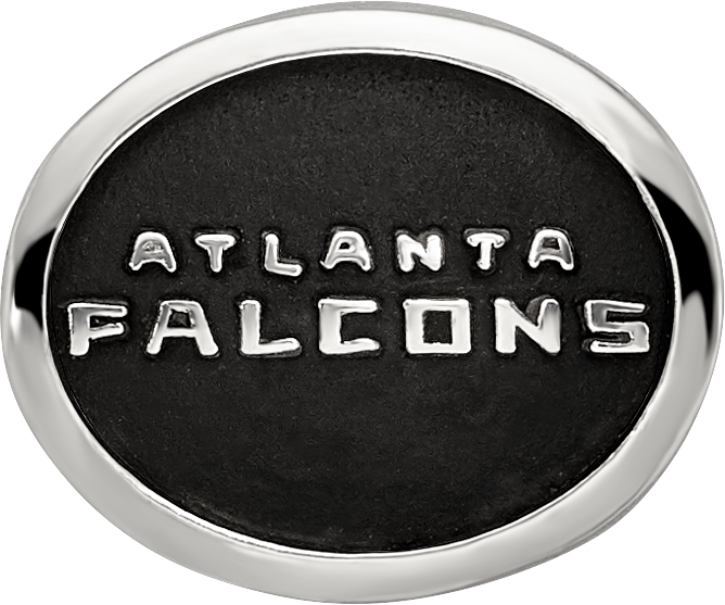 Sterling Silver Enameled LogoArt Atlanta Falcons NFL Bead Size: 10MM X 11MM