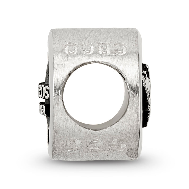 Sterling Silver LogoArt Enameled Denver Broncos NFL Bead Size: 10MM X 11MM