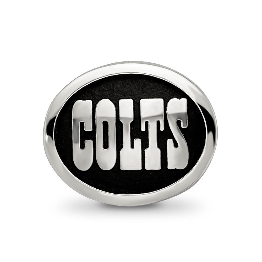 Sterling Silver LogoArt Enameled Indianapolis Colts NFL Bead