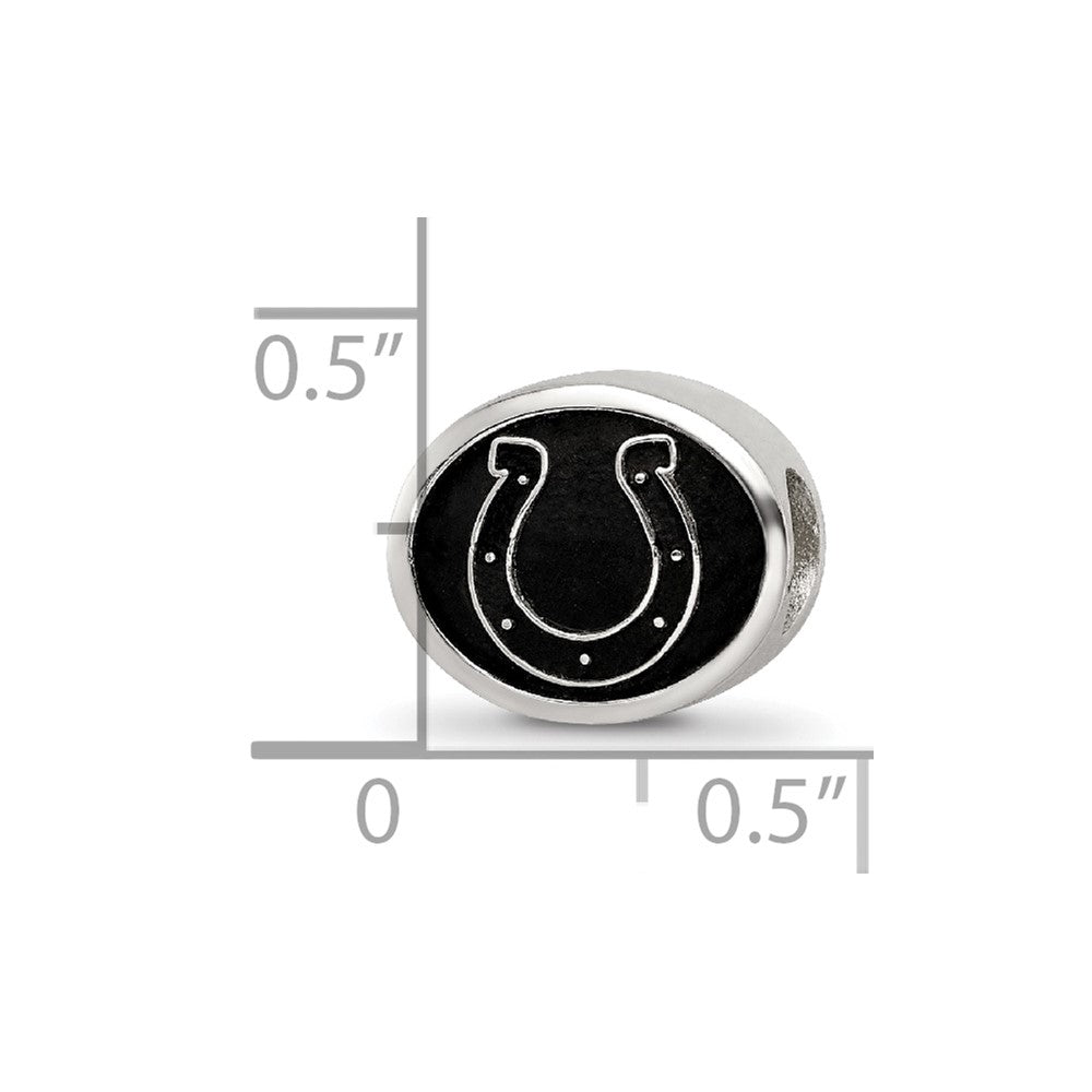 Sterling Silver LogoArt Enameled Indianapolis Colts NFL Bead