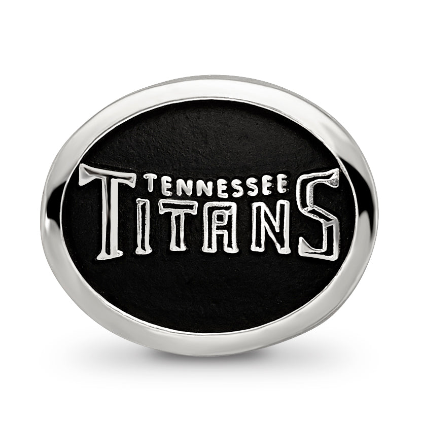 Sterling Silver LogoArt Enameled Tennessee Titans NFL Bead Size: 10MM X 11MM