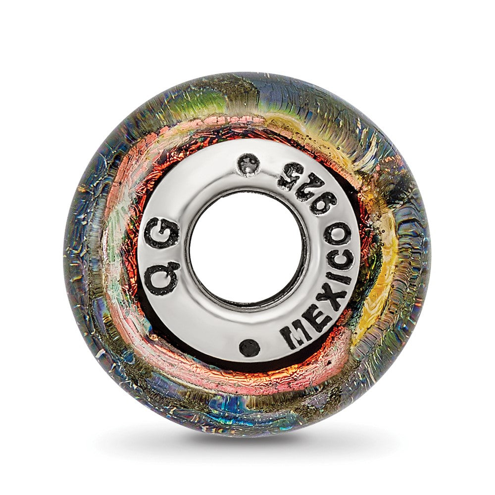 Sterling Silver Reflections Cabo Dichroic Glass Bead