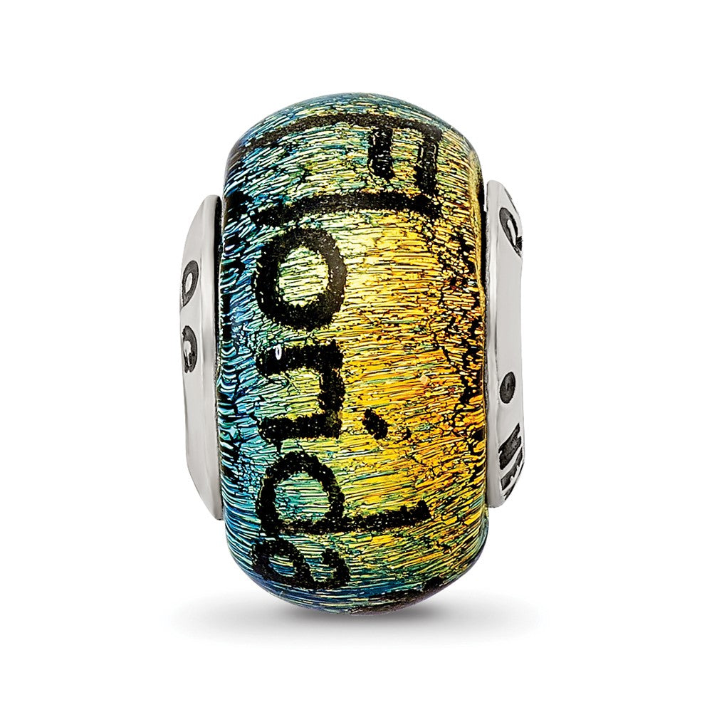 Sterling Silver Reflections Florida Dichroic Glass Bead
