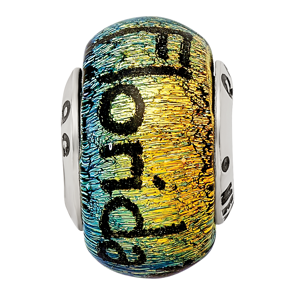 Sterling Silver Reflections Florida Dichroic Glass Bead