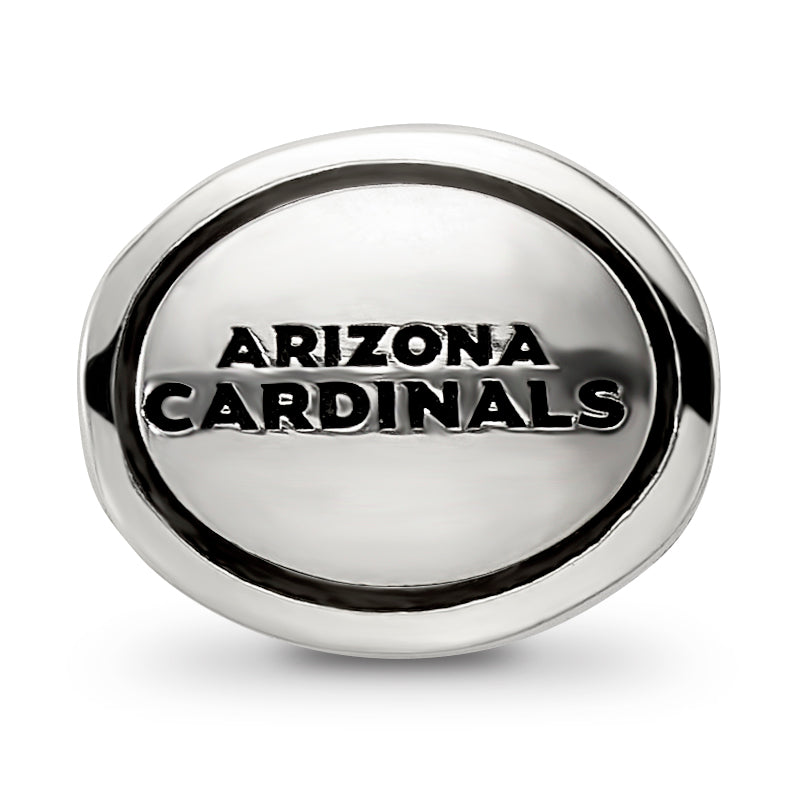 Sterling Silver Antiqued Arizona Cardinals NFL Beads Size: 10MM X 11MM