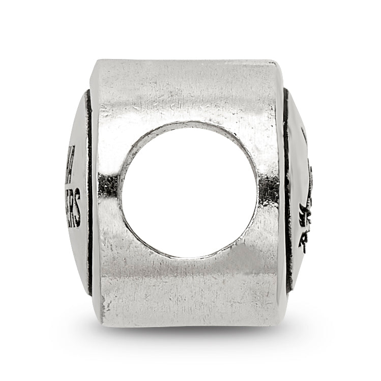 Sterling Silver Antiqued Carolina Panthers NFL Bead Size: 10MM X 11MM