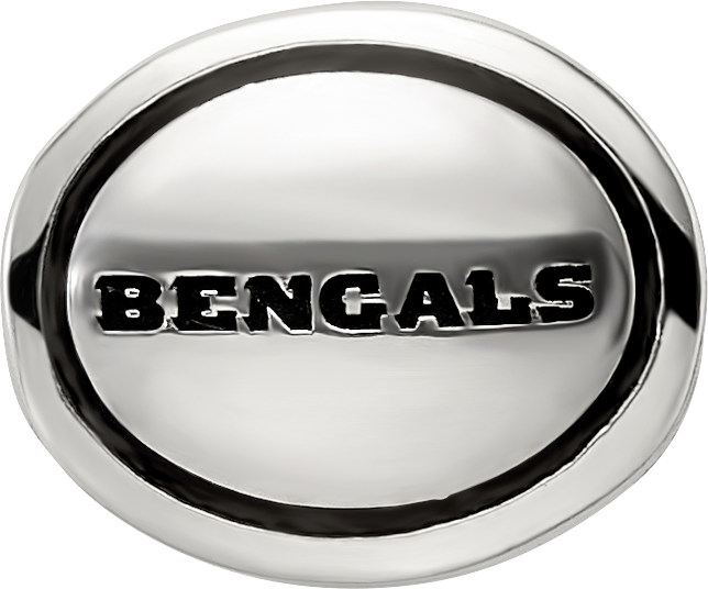 Sterling Silver Antiqued Cincinnati Bengals NFL Bead Size: 10MM X 11MM