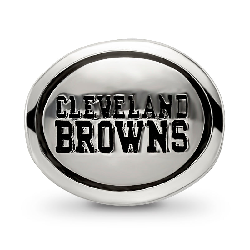 Sterling Silver Antiqued Cleveland Browns NFL Bead Size: 10MM X 11MM