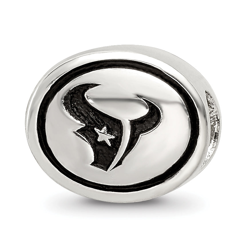 Sterling Silver Antiqued Houston Texans NFL Bead Size: 10MM X 11MM