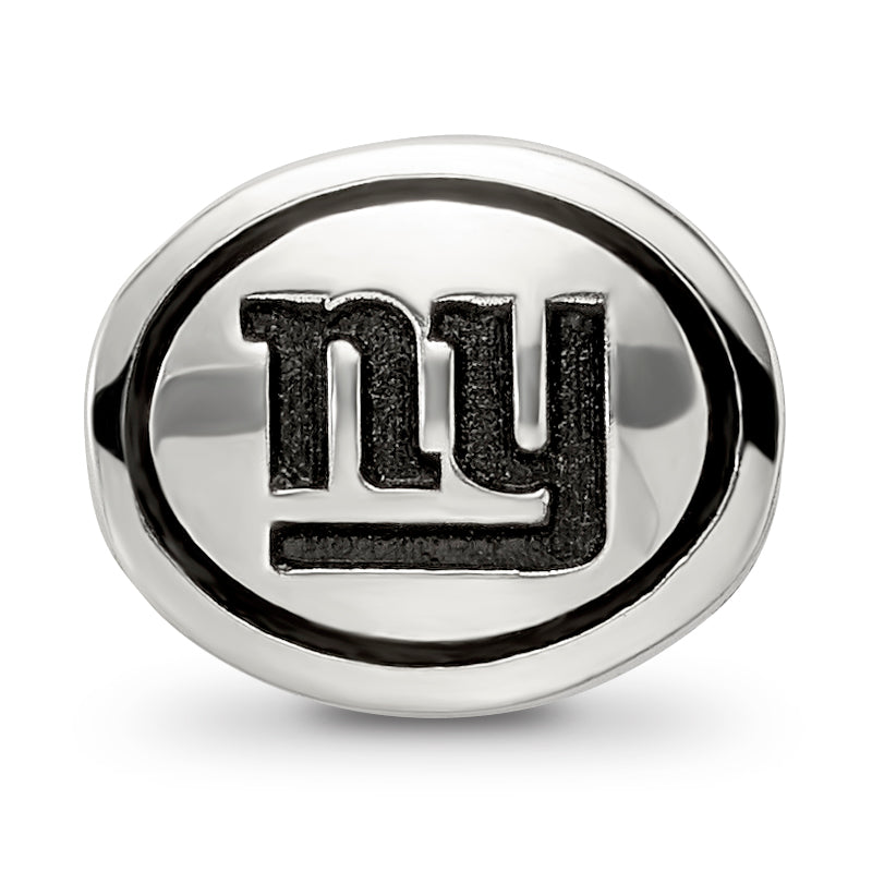 Sterling Silver Antiqued New York Giants NFL Bead Size: 10MM X 11MM