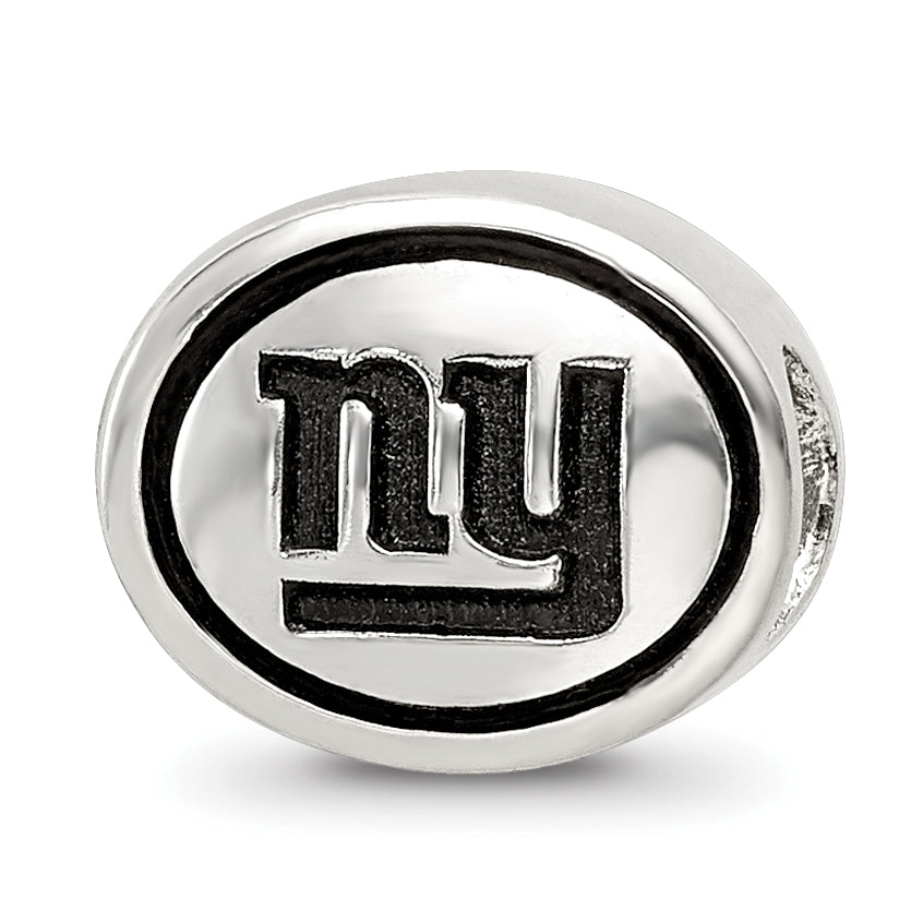 Sterling Silver Antiqued New York Giants NFL Bead Size: 10MM X 11MM