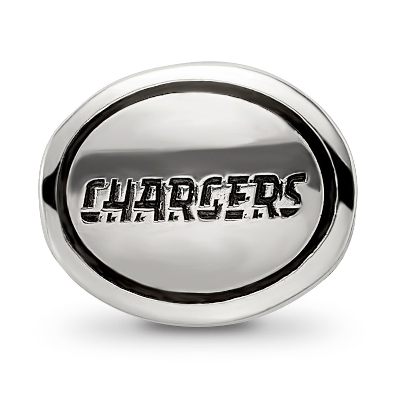 Sterling Silver Antiqued Los Angeles Chargers NFL Bead Size: 10MM X 11MM