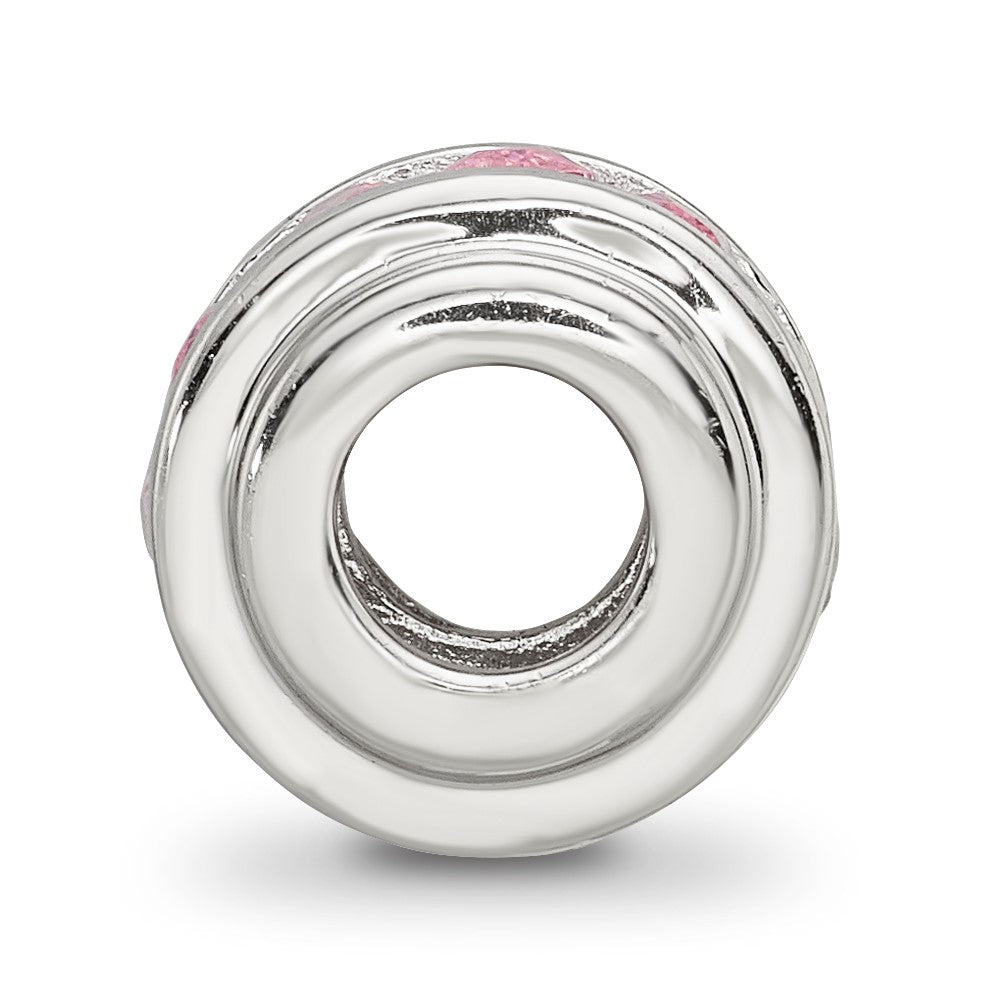 Sterling Silver Reflections Pink CZ Bead