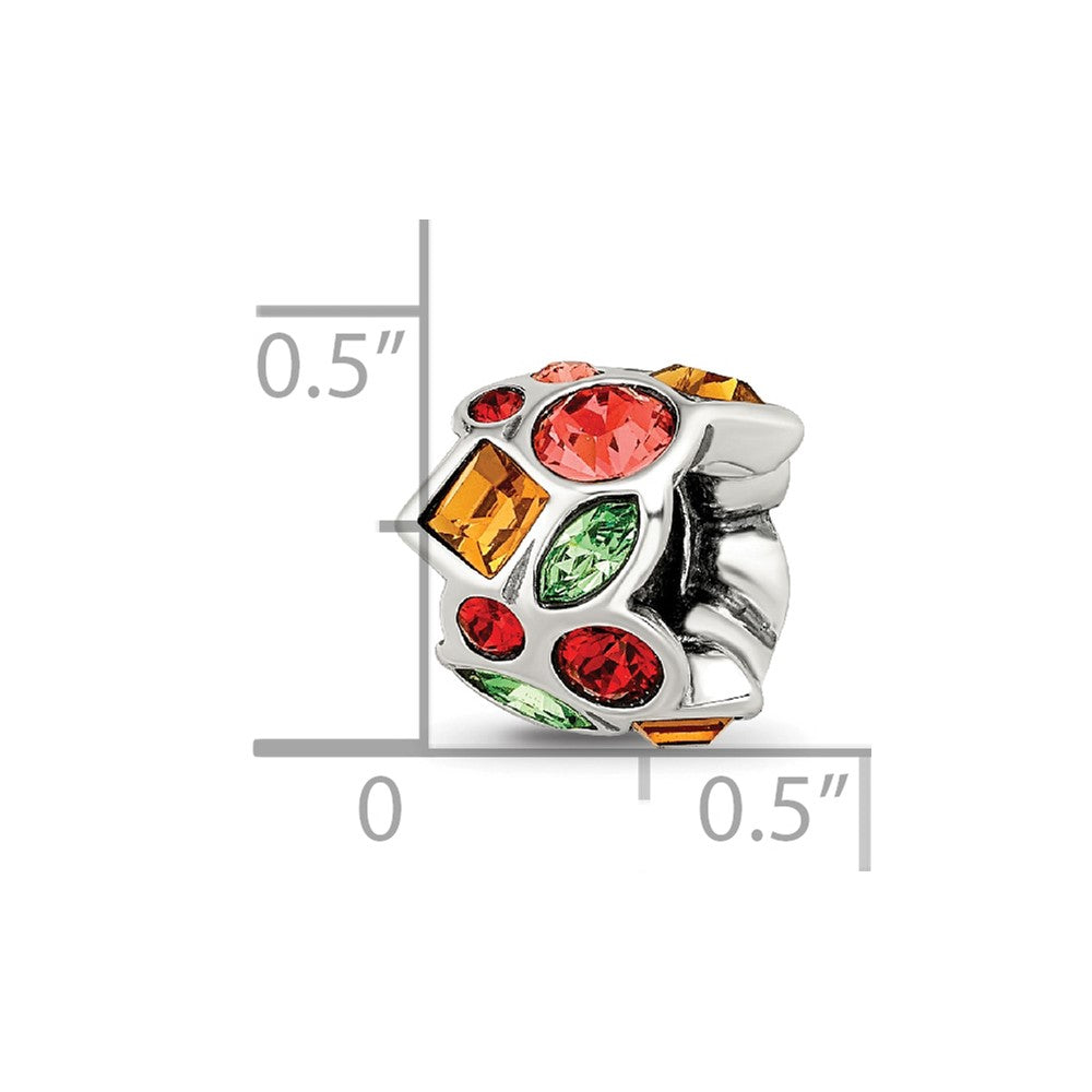 Sterling Silver Reflections Crystal Bead