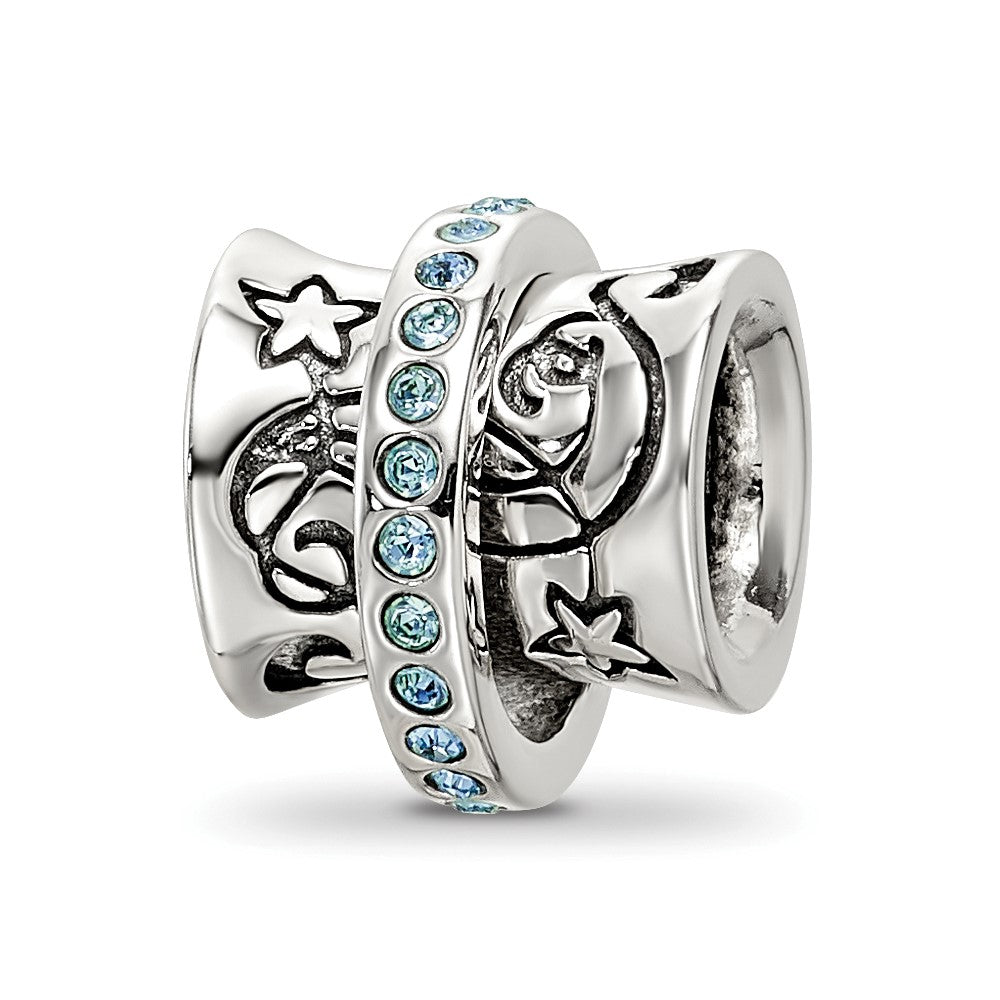 Sterling Silver Reflections Crystals Nouveau Spinner Bead