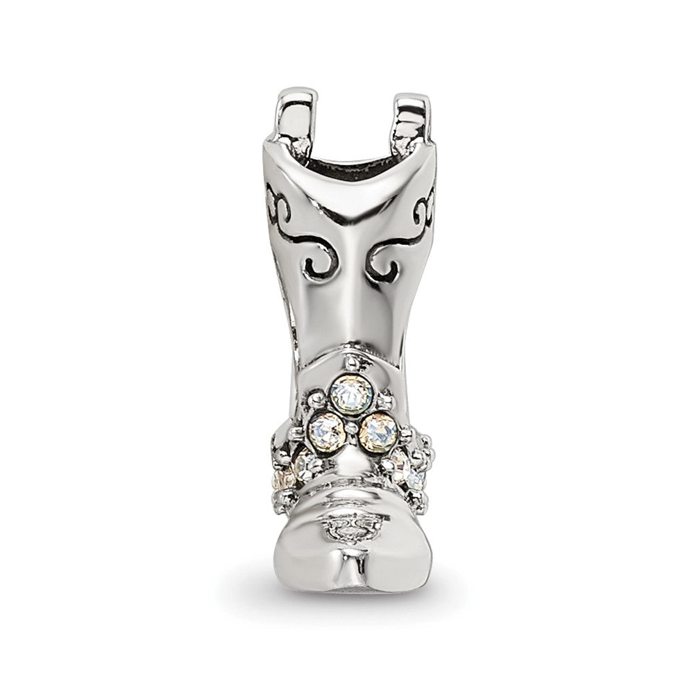 Sterling Silver Reflections Crystals Boot Bead