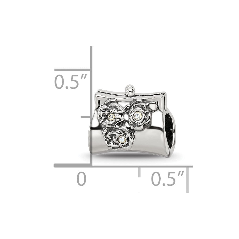 Sterling Silver Reflections Crystals Clutch Bead