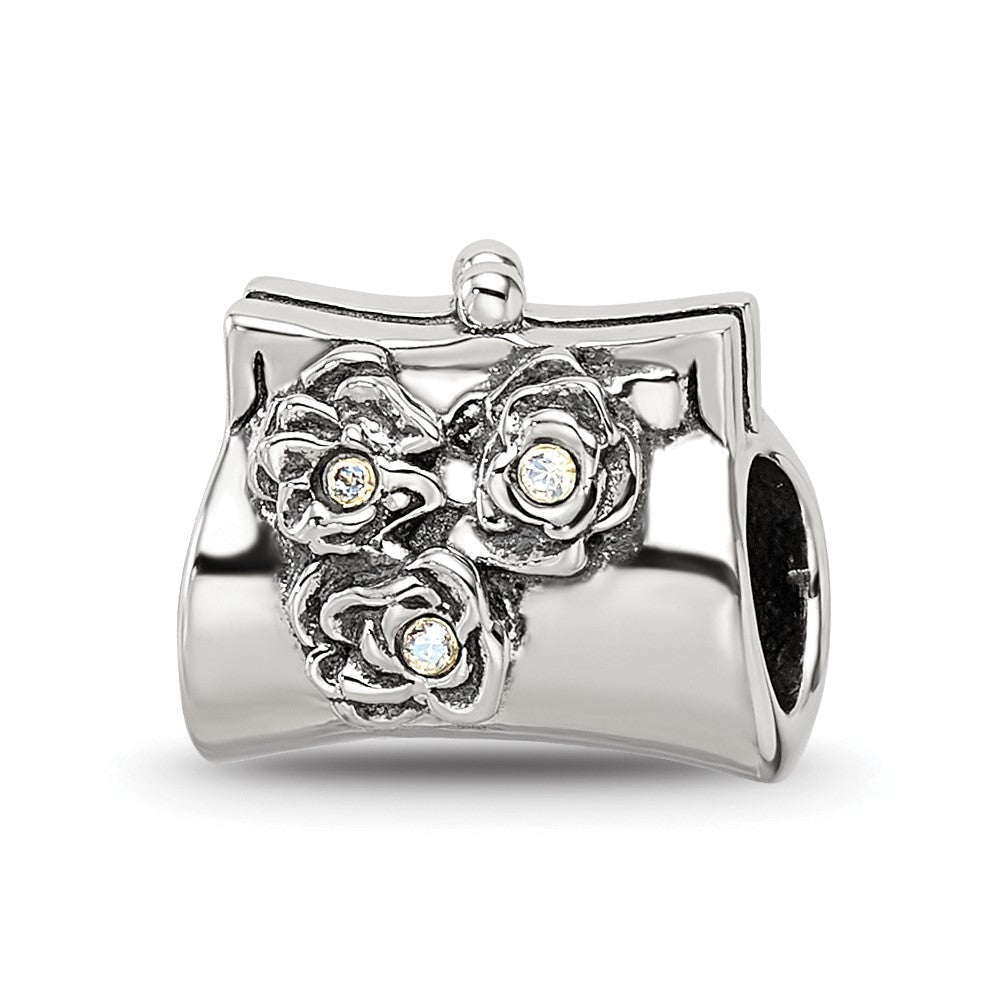 Sterling Silver Reflections Crystals Clutch Bead