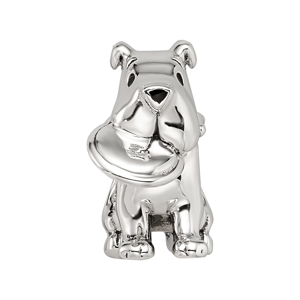 Sterling Silver Reflections Dog With Flying Disc Bead