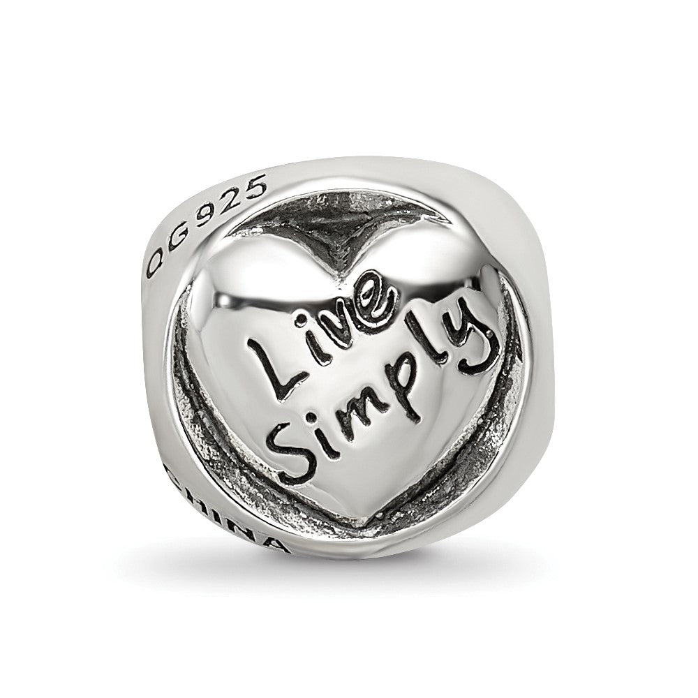 Sterling Silver Reflections Live Simply Trilogy Bead