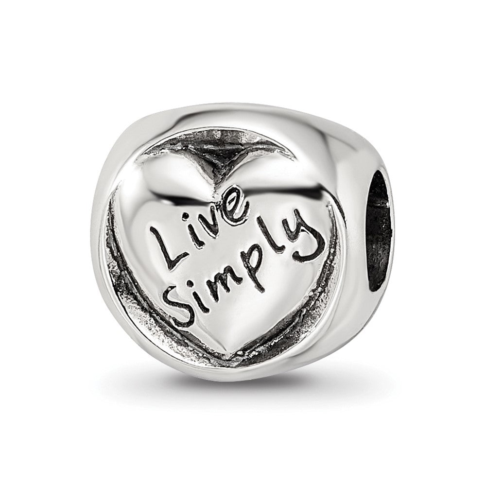 Sterling Silver Reflections Live Simply Trilogy Bead