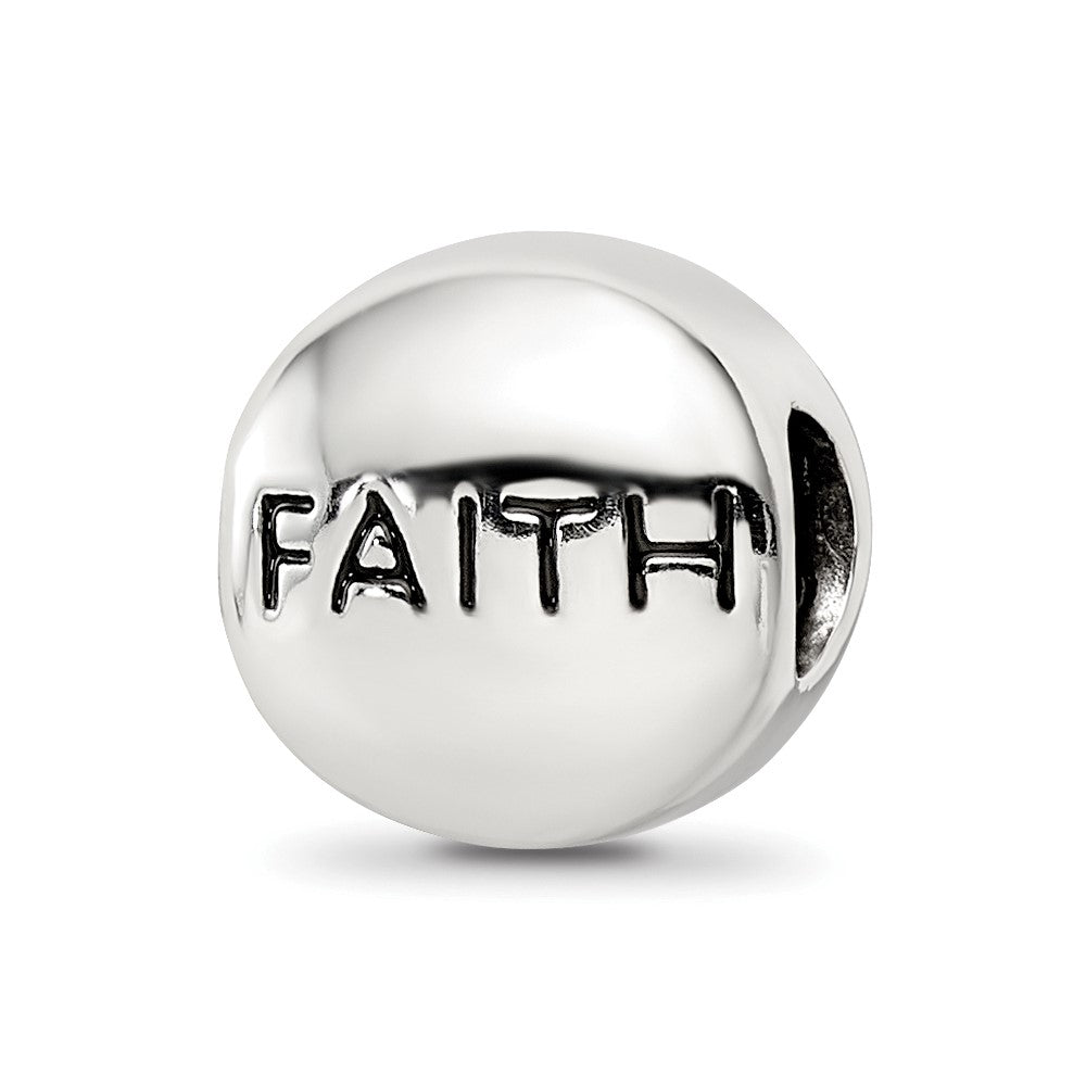 Sterling Silver Reflections Jan Red Crystal Faith Heart Bead