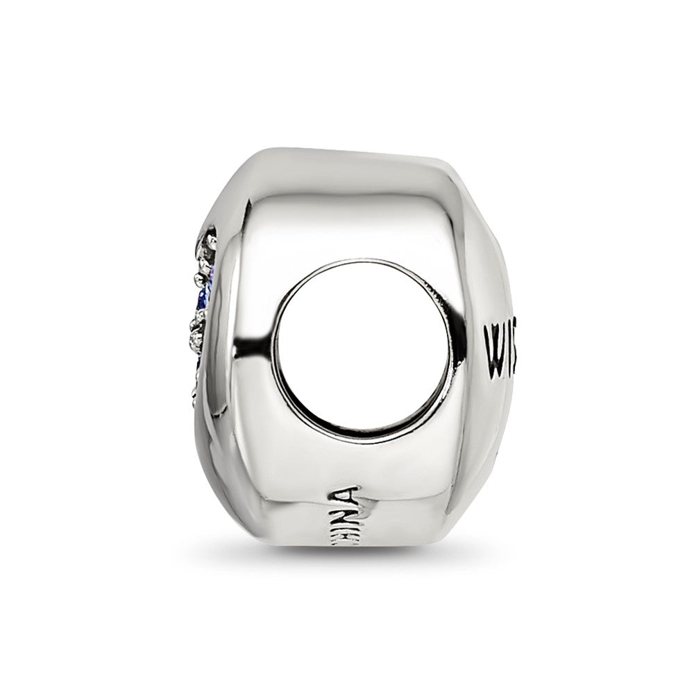 Sterling Silver Reflections Sep Blue Crystal Wisdom Heart Bead