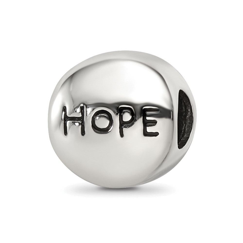 Sterling Silver Reflections Oct Pink Crystal Hope Heart Bead