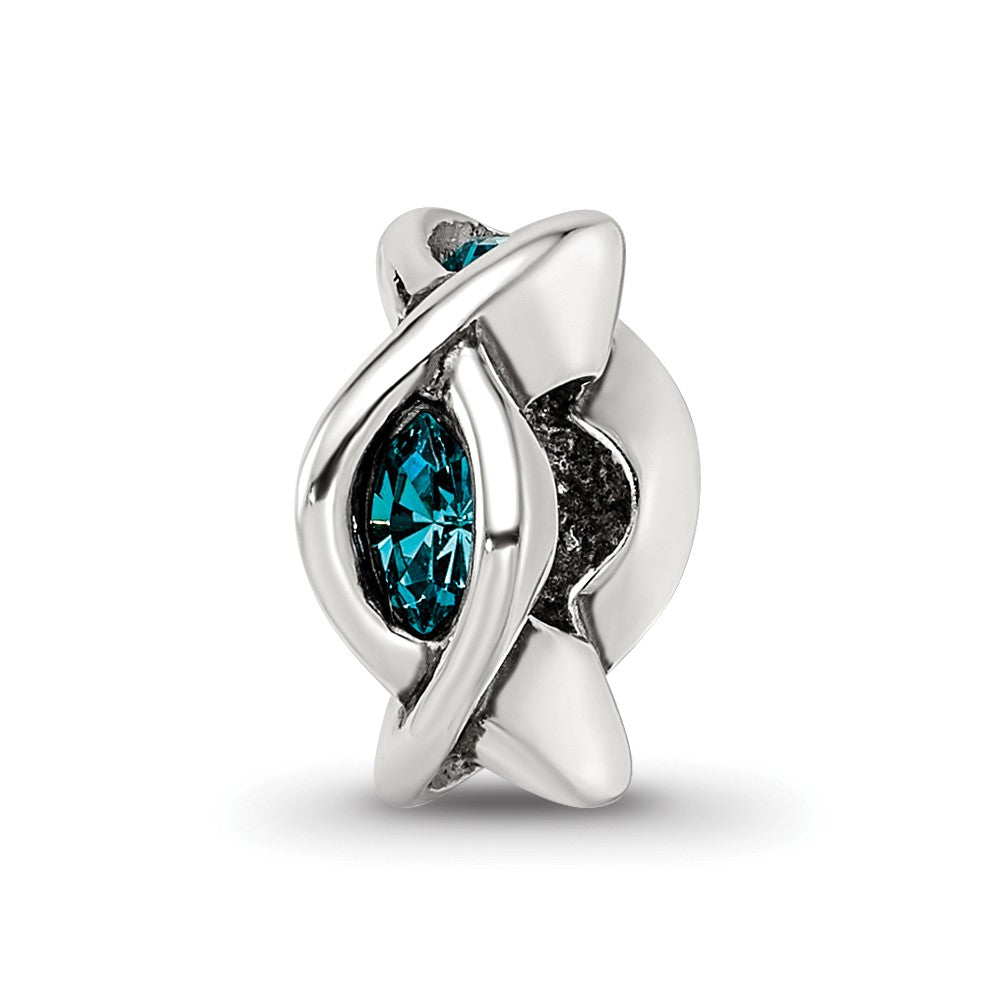 Sterling Silver Reflections Crystal Marquis Twist Bead