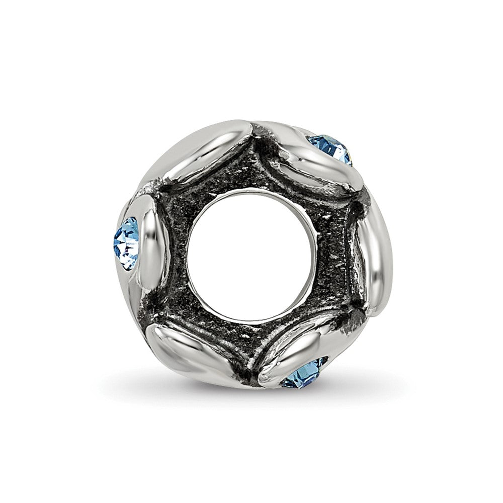 Sterling Silver Reflections Crystal Endless Hearts Bead