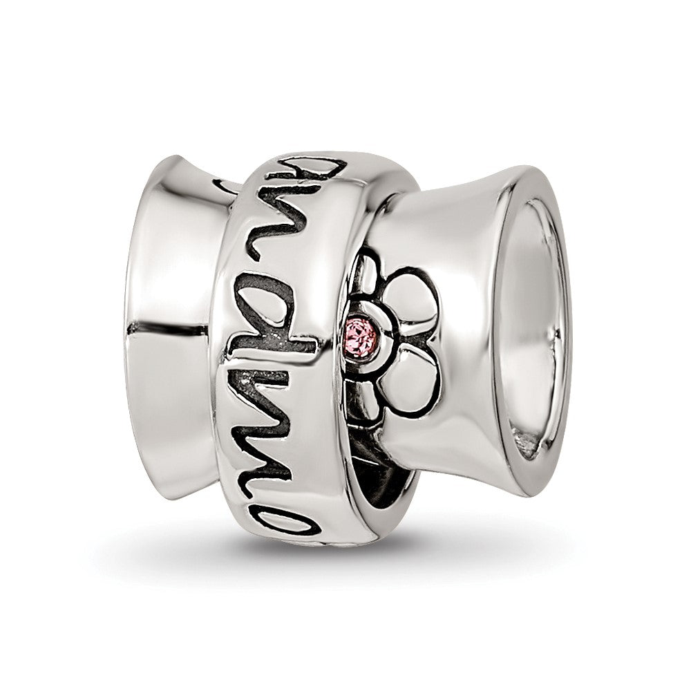 Sterling Silver Reflections Crystals Spinner Grandmother Bead