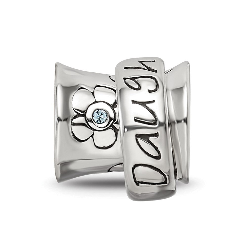 Sterling Silver Reflections Crystals Spinner Daughter Bead