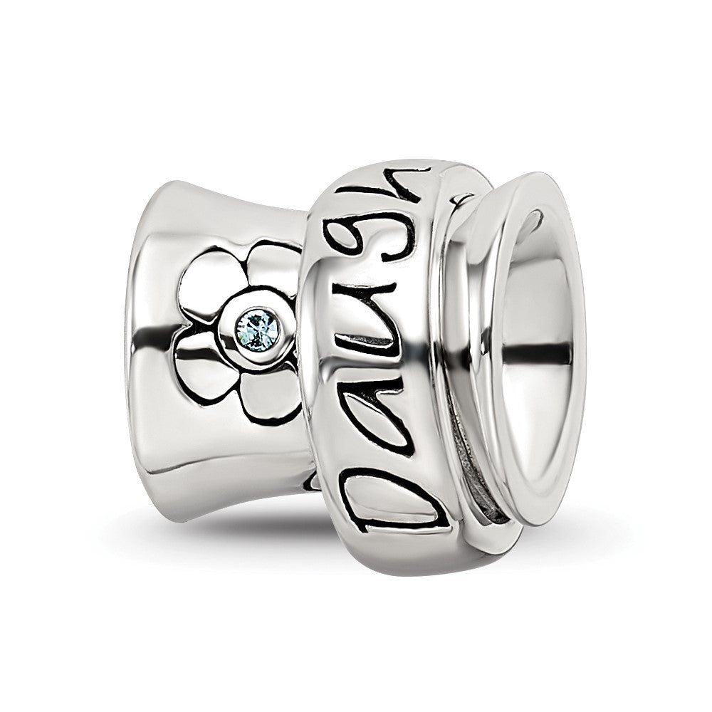 Sterling Silver Reflections Crystals Spinner Daughter Bead