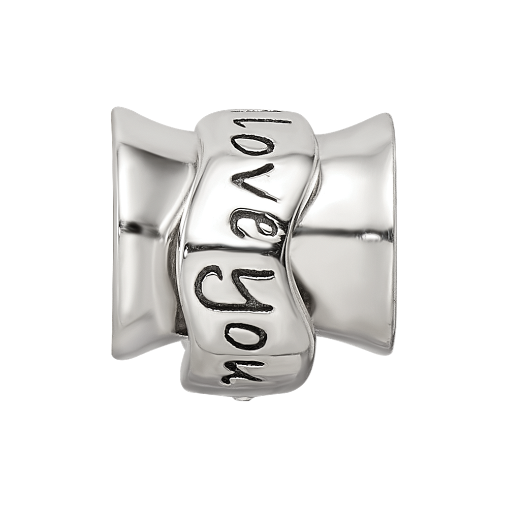 Sterling Silver Reflections Crystals I Love You Spinner Bead