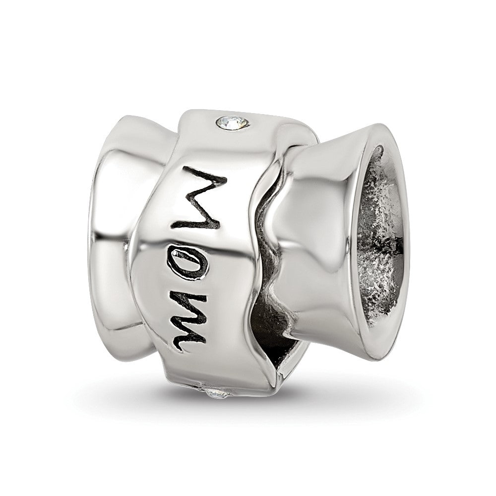 Sterling Silver Reflections Crystals I Love You Spinner Bead