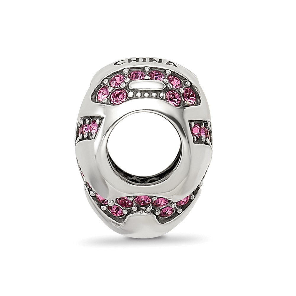 Sterling Silver Reflections Crystal Hearts on Heart Bead