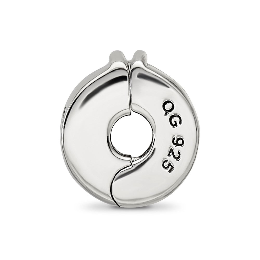 Sterling Silver Reflections Crystal Heart Clip Bead