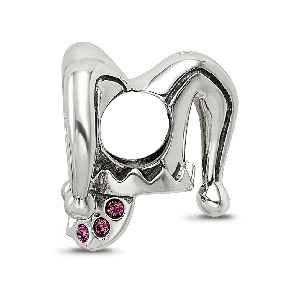 Sterling Silver Reflections Crystals Jester Mask Bead