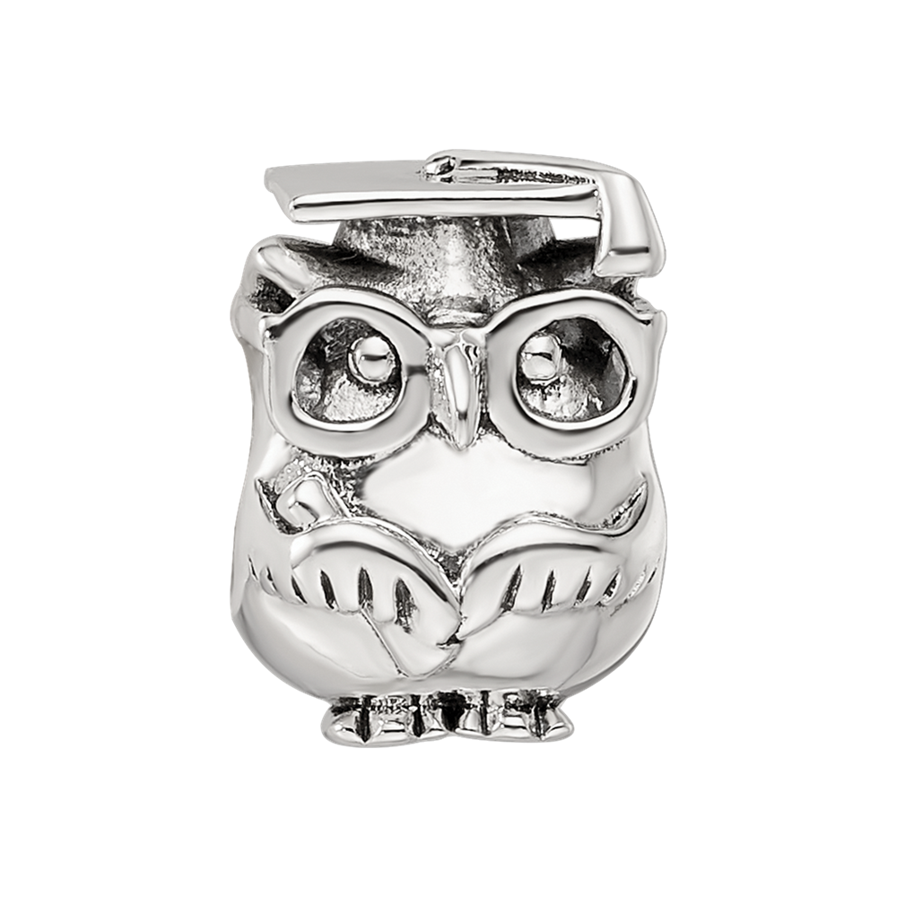 Sterling Silver Reflections Graduation Owl Bead