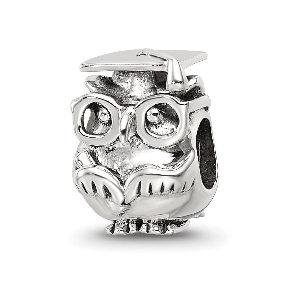 Sterling Silver Reflections Graduation Owl Bead
