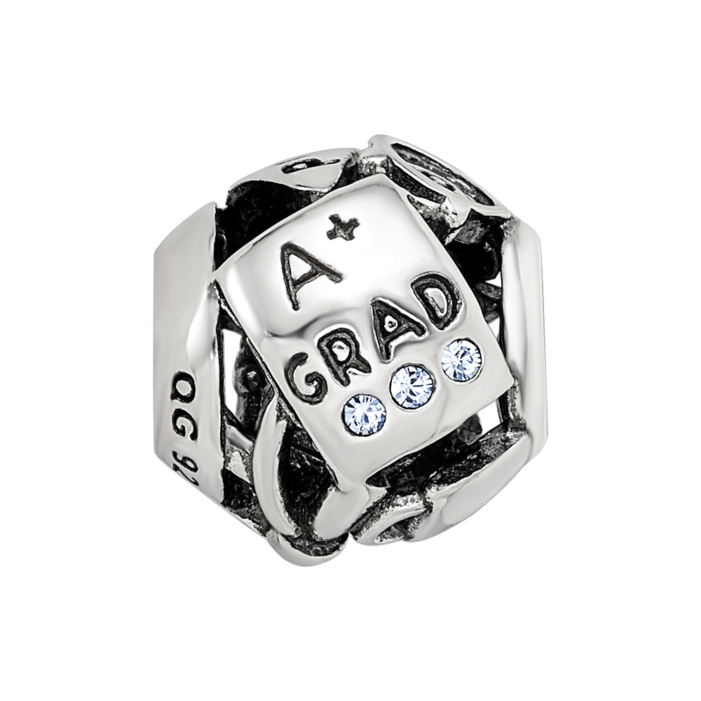 Sterling Silver Reflections Crystals Graduation Bead