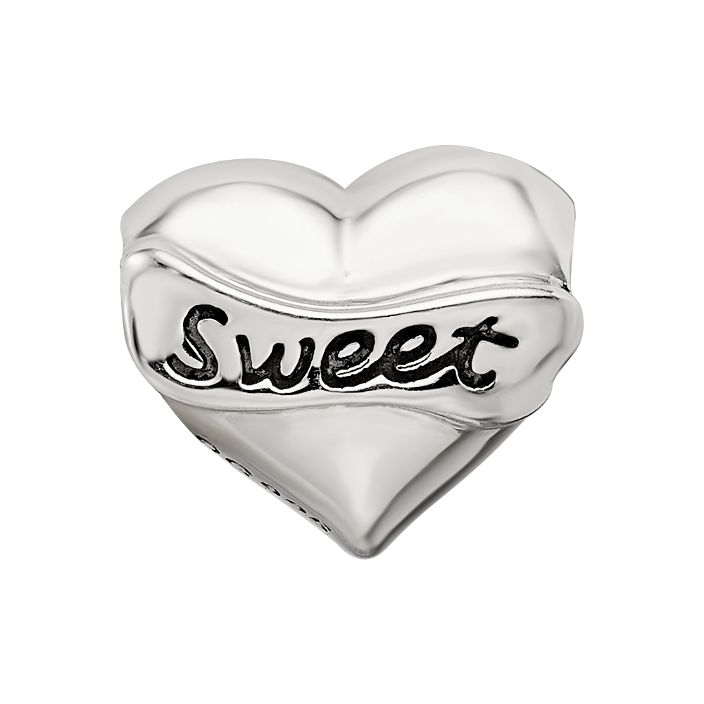 Sterling Silver Reflections Crystals Sweet 16 Heart Bead