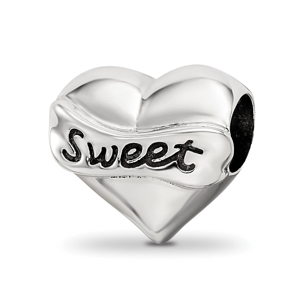 Sterling Silver Reflections Crystals Sweet 16 Heart Bead