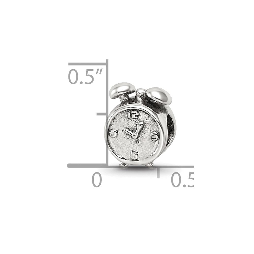 Sterling Silver Reflections Alarm Clock Bead