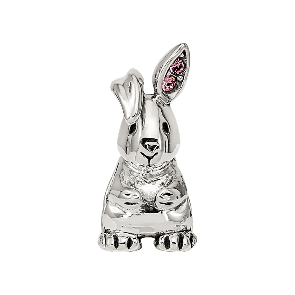 Sterling Silver Reflections Crystals Bunny Bead